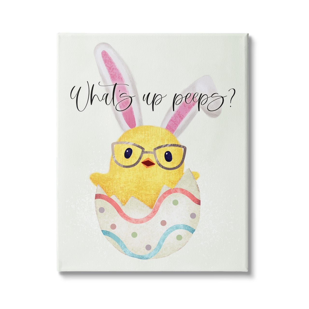 Stupell Industries What's Up Peeps Funny Easter Phrase Hatched Chick Canvas Wall Art